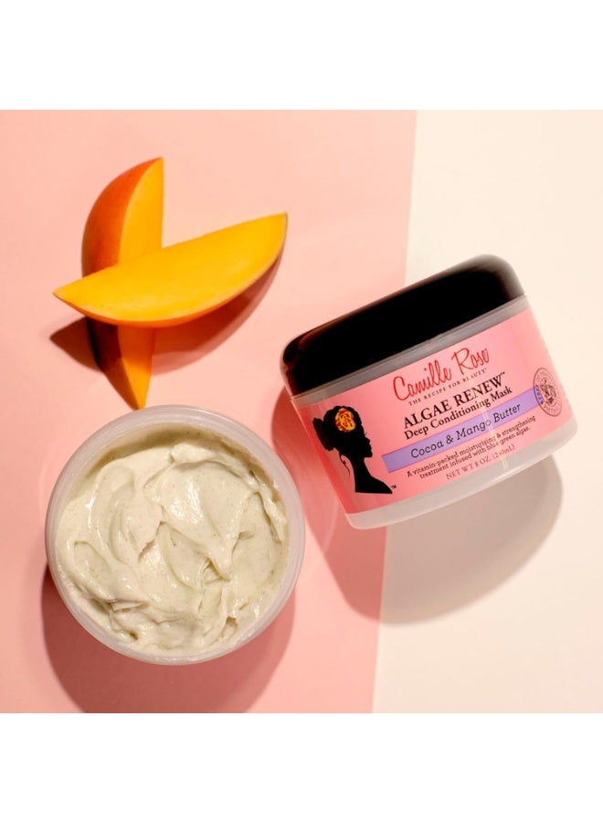 كريم بلسم من كاميل روز للشعر الجاف والتالف والباهت، 8 أونصة سائلة، يقوي الشعر بالطحالب الزرقاء الخضراء وزبدة الكاكاو والمانجو والبيوتين، معزز للقوة - Image 2